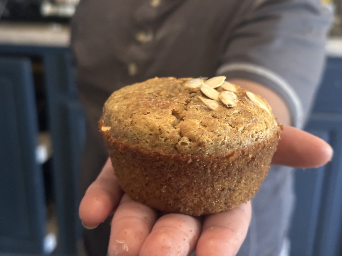 Soaked Flour Jumbo Carrot Cake Muffins with Maple Cream Cheese Filling