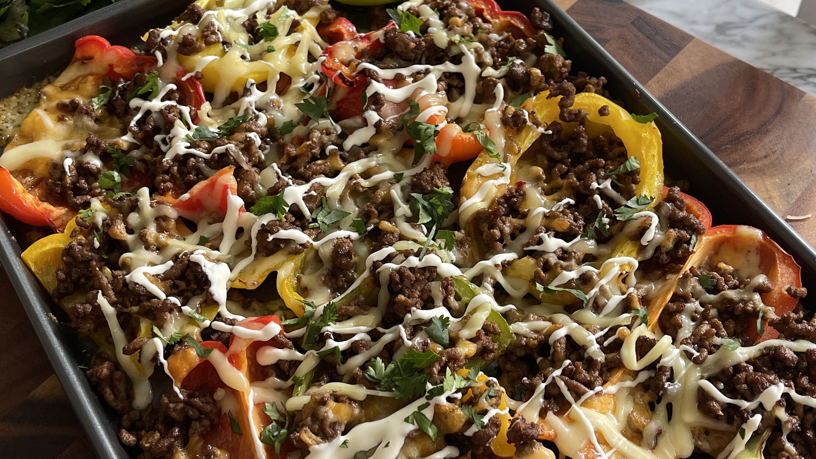 Capsicum Loaded Nacho Boats