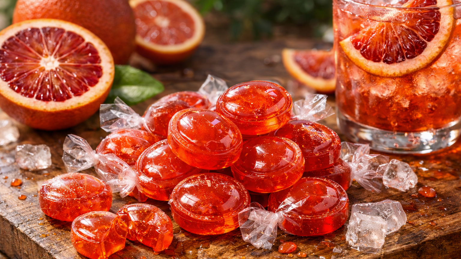 Blood Orange Hard Candy (Bright & Tangy)