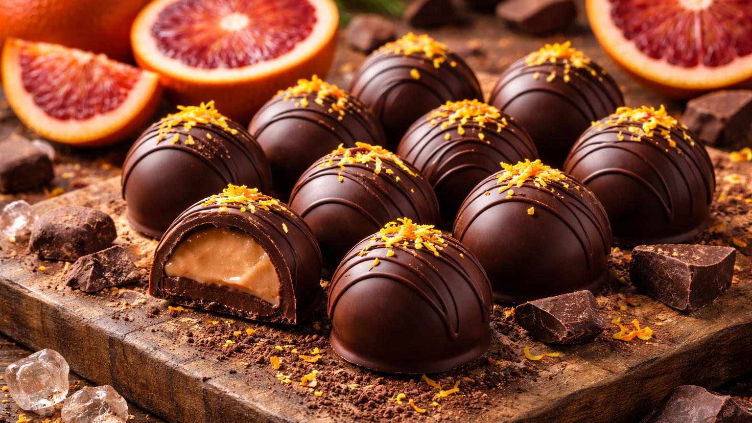 Blood Orange Chocolate Truffles