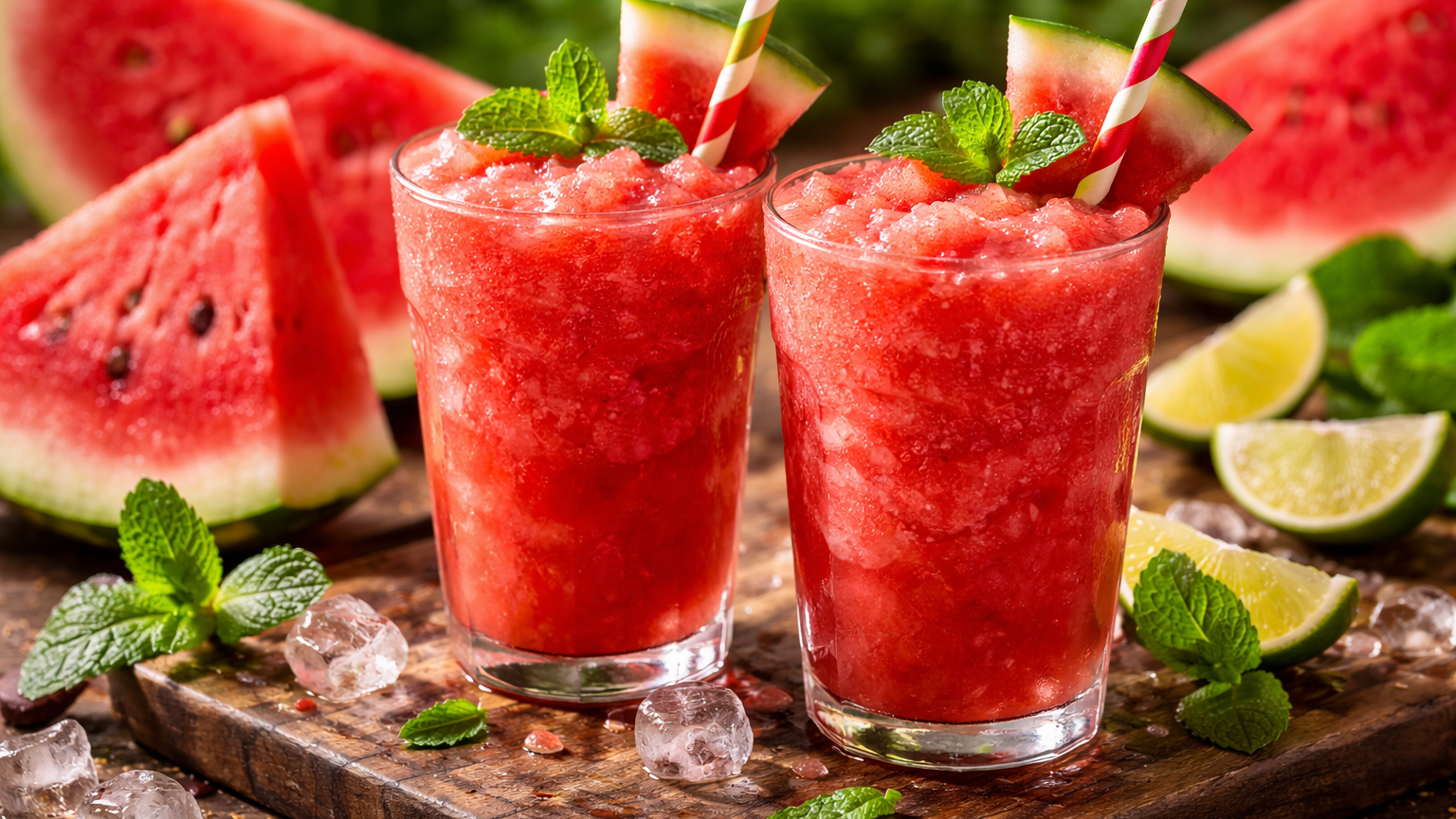 Watermelon Slushie With Fresh Flavor