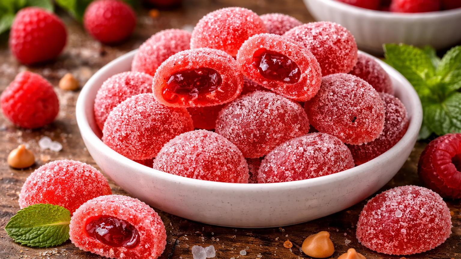 Raspberry Candy-Filled Gummies