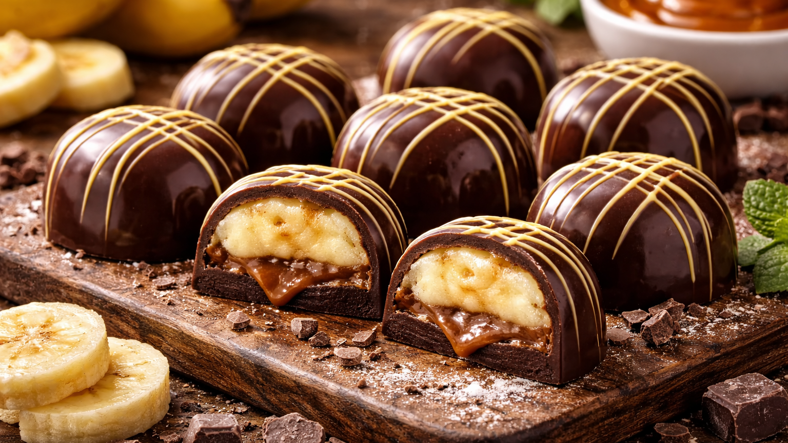 Banana Chocolate Bonbons (Chocolatier Style)