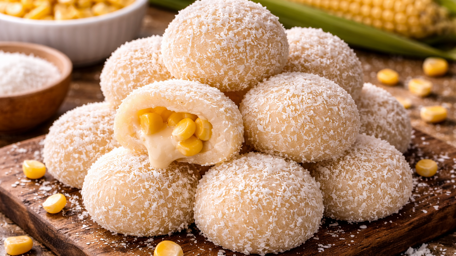 Sweet Corn Mochi Recipe