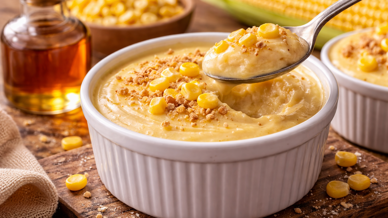 Sweet Corn Pudding With Real Extract