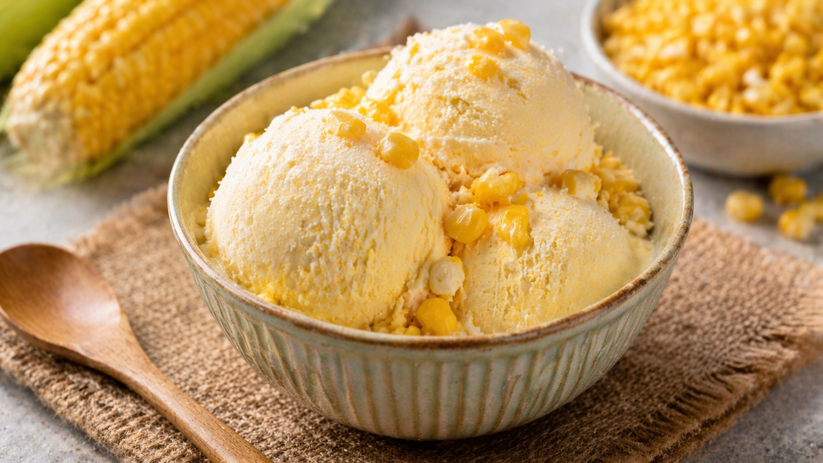Sweet Corn Ice Cream (Asian Dessert Style)