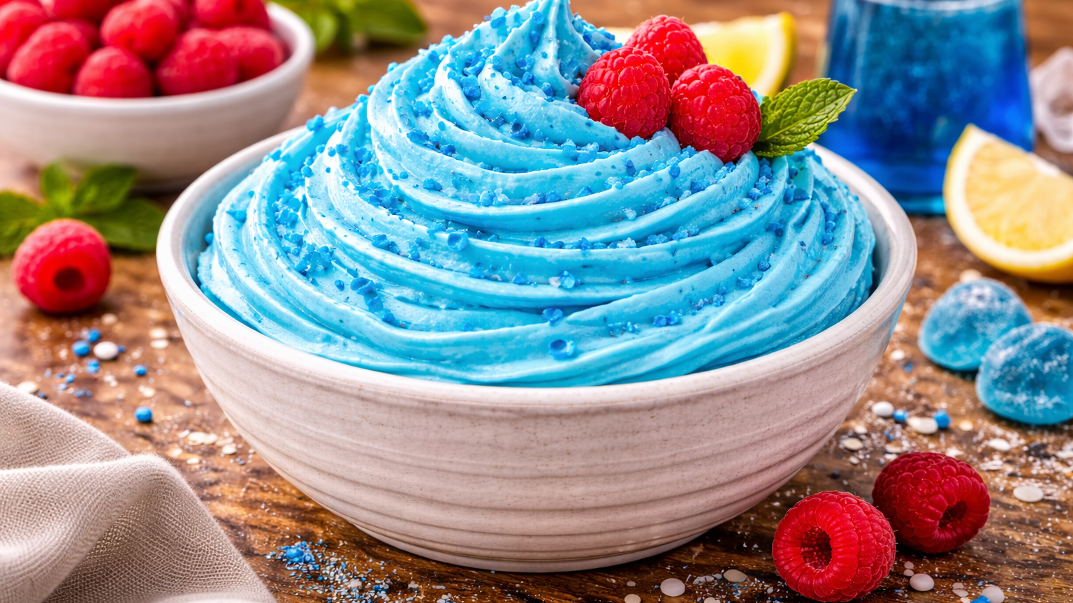Easy Blue Raspberry Frosting for Cakes