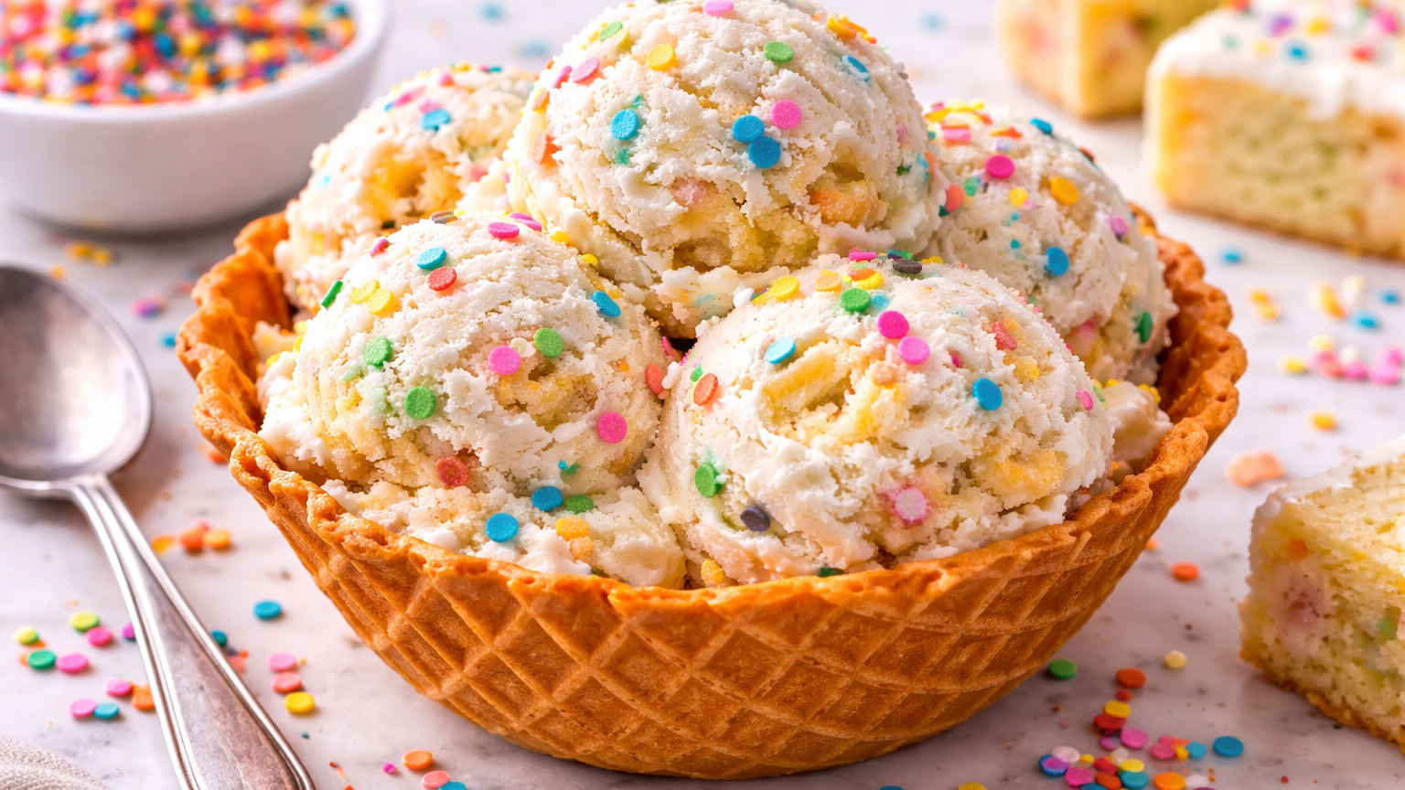 Cake Batter Ice Cream (Cold Stone Copycat)