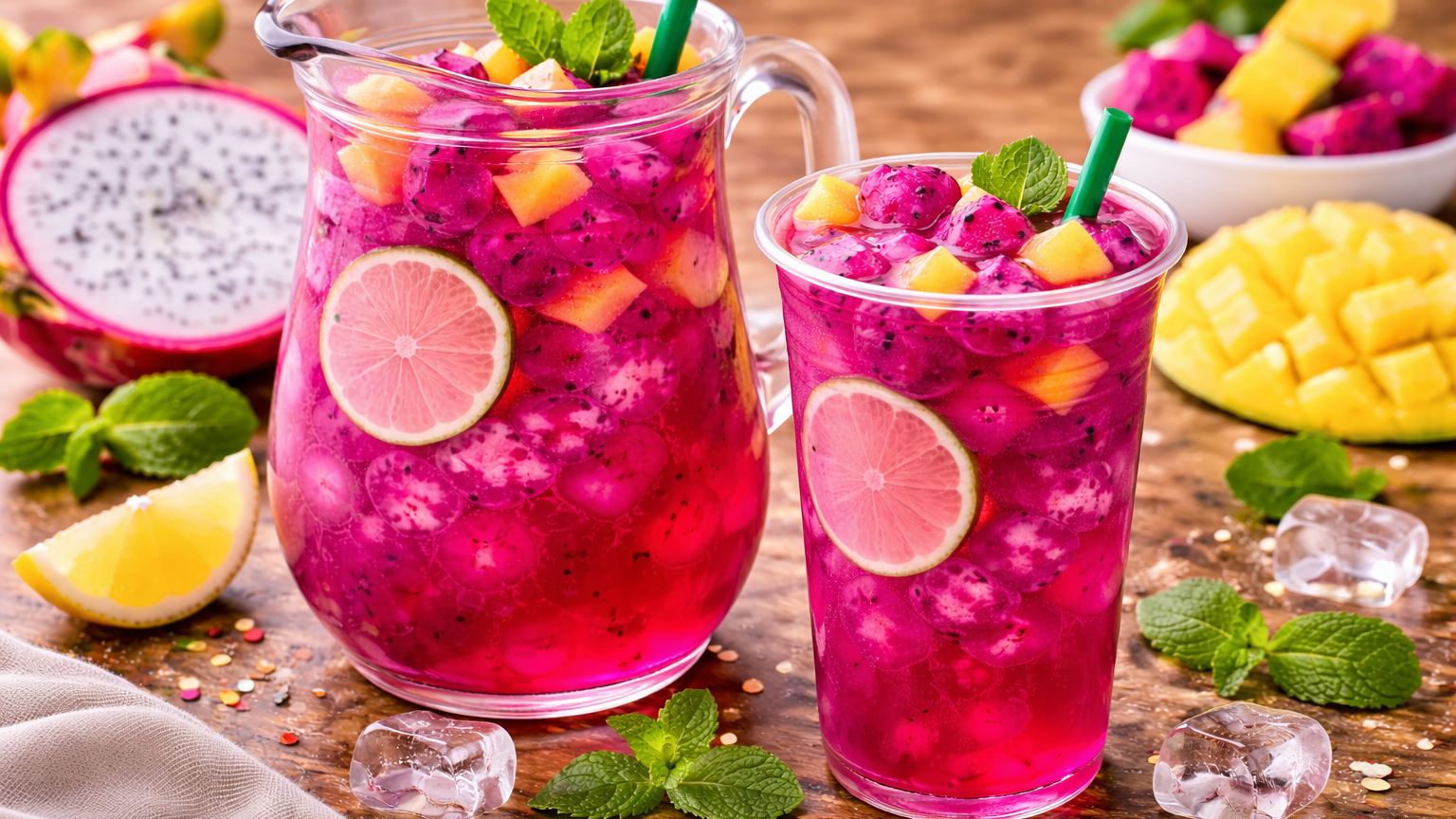 Copycat Starbucks Mango Dragonfruit Refresher