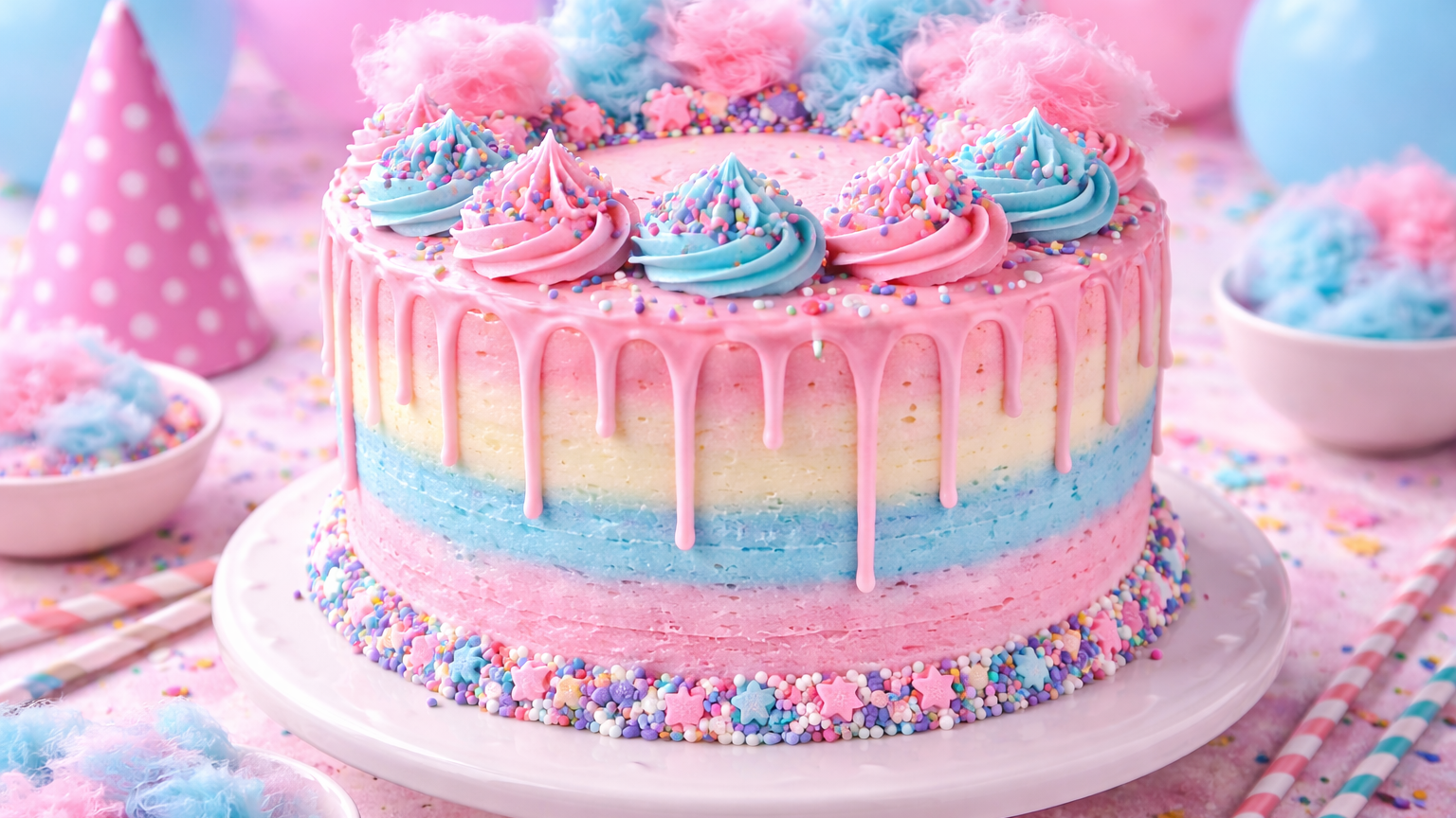 Cotton Candy Cake Recipe for Birthdays
