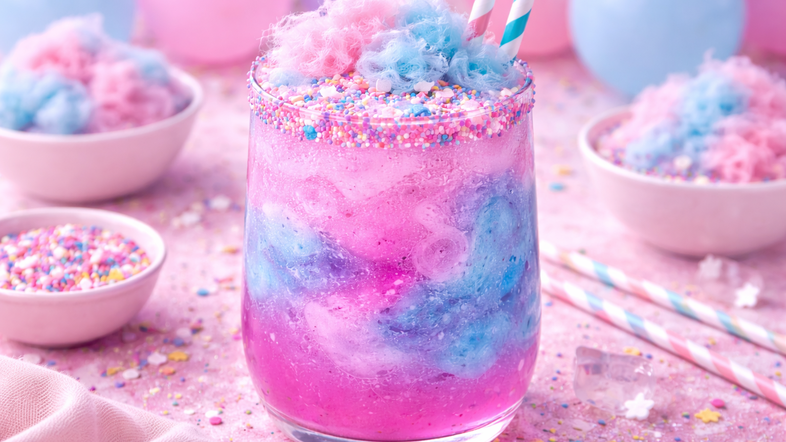 How to Make a Cotton Candy Drink (TikTok Style)