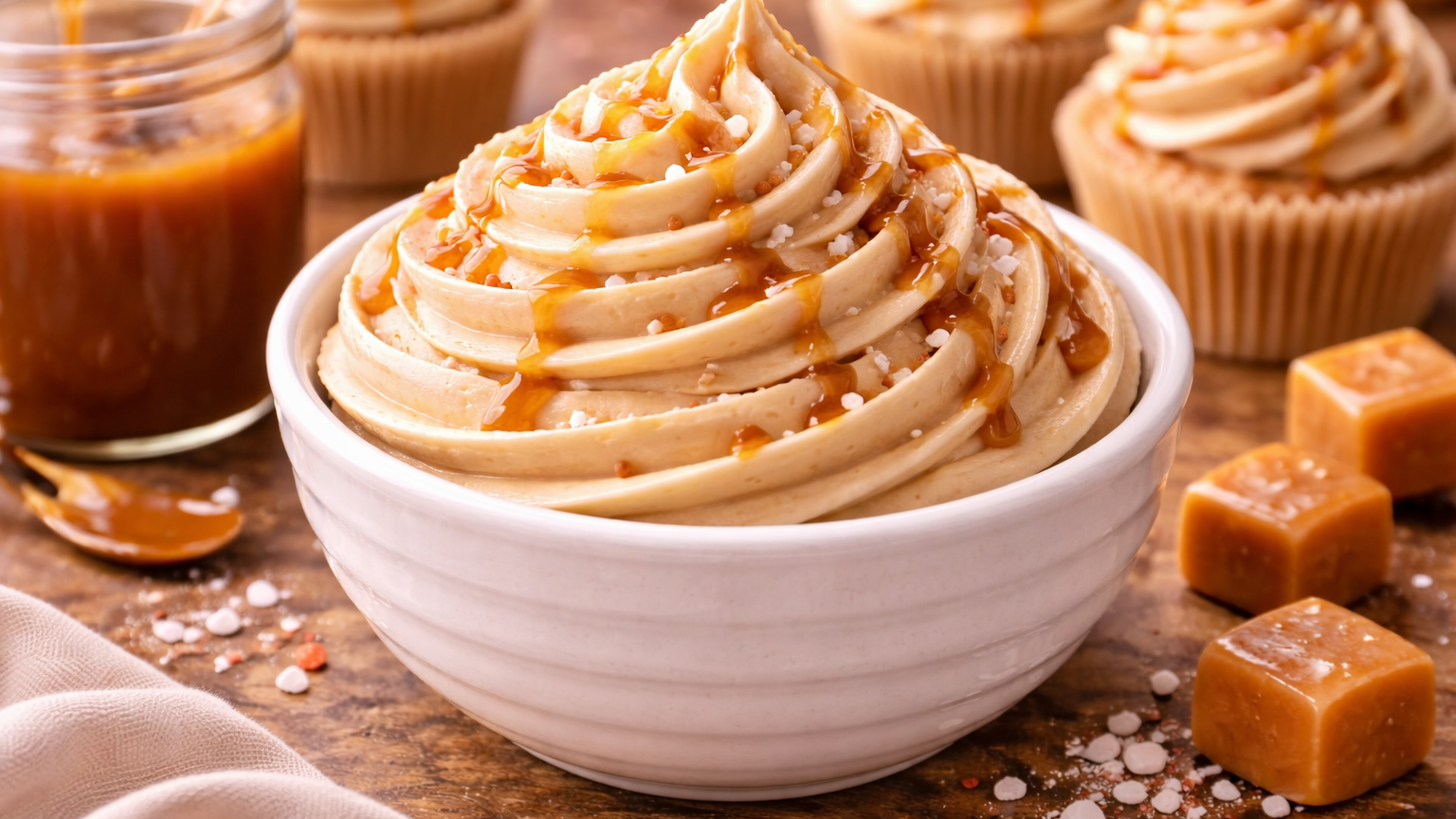 Easy Salted Caramel Frosting for Cakes & Cupcakes