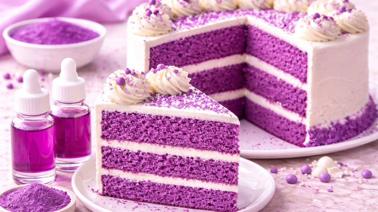 Ultimate Purple Velvet Cake (Made with Natural Purple Food Coloring — Water-Soluble Extract)