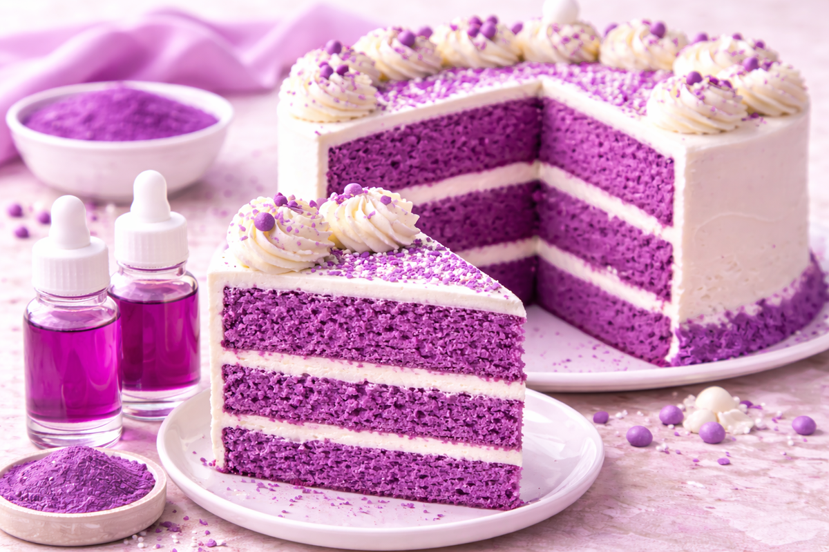 Ultimate Purple Velvet Cake (Made with Natural Purple Food Coloring — Water-Soluble Extract)