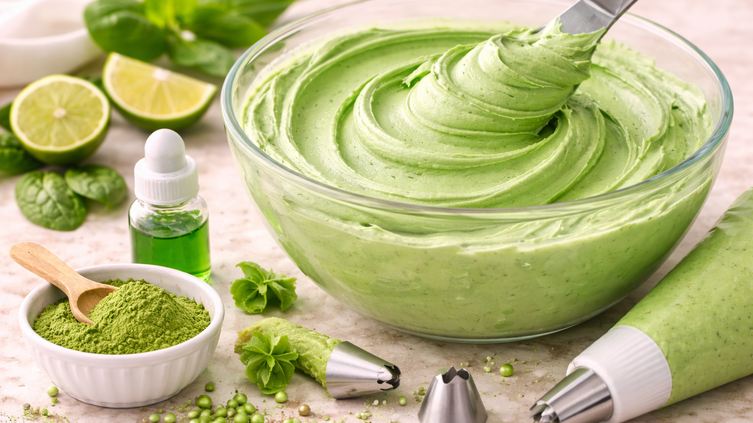 How to Make Green Buttercream Using Natural Food Dye