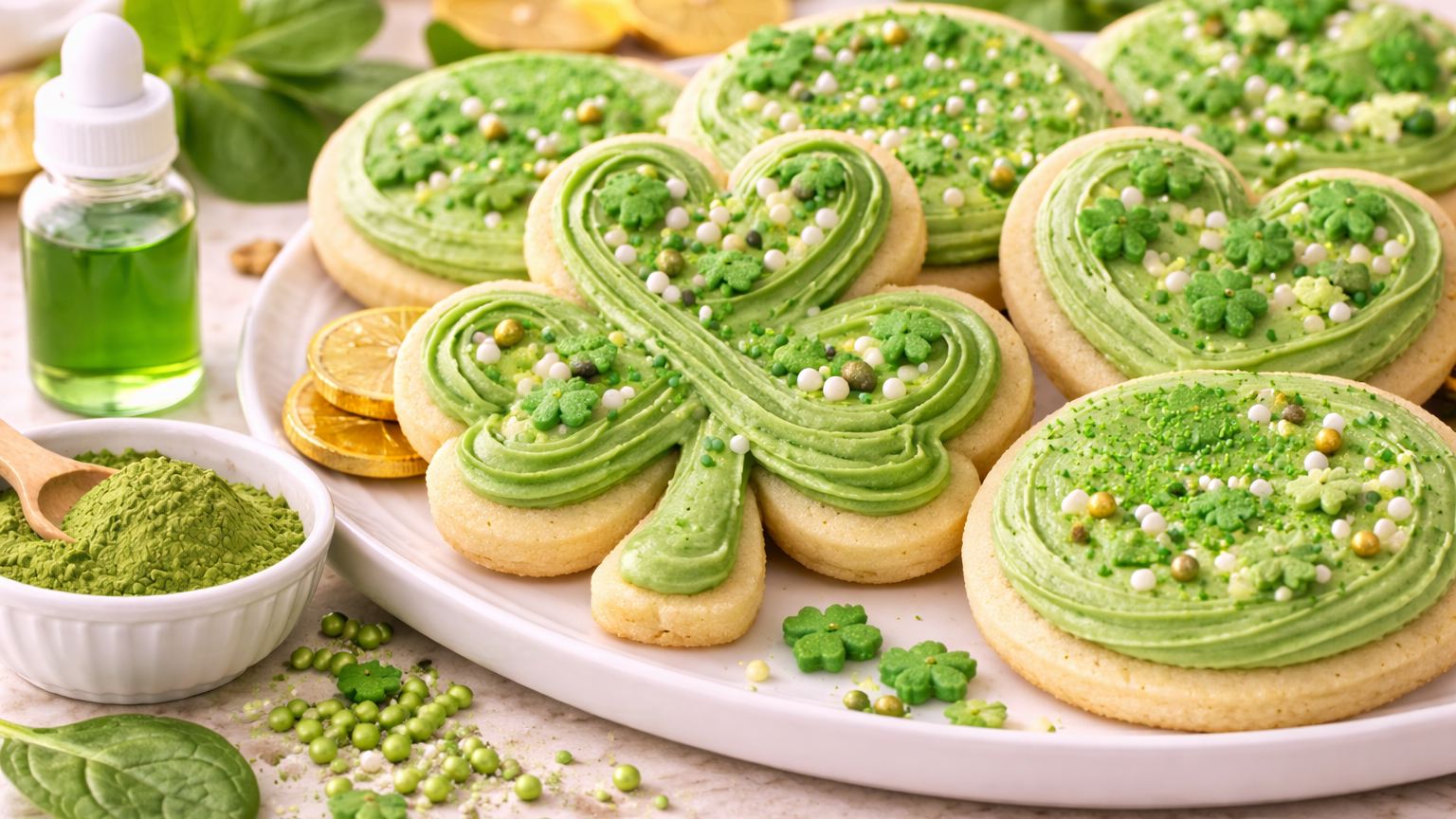 St. Patrick’s Day Cookies with Natural Green Food Dye (Kid-Safe Recipe)