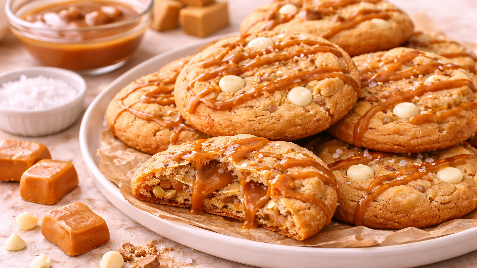 Caramel Swirl Brown Butter Cookies — With Natural Brown Tint
