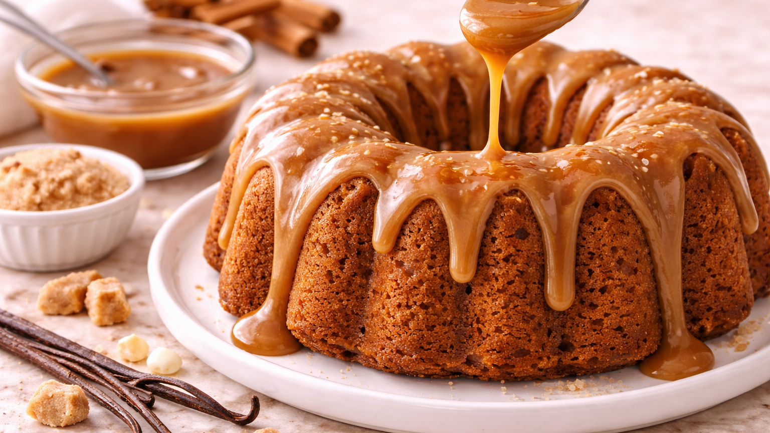 Brown Sugar Cake Glaze with Natural Brown Food Coloring