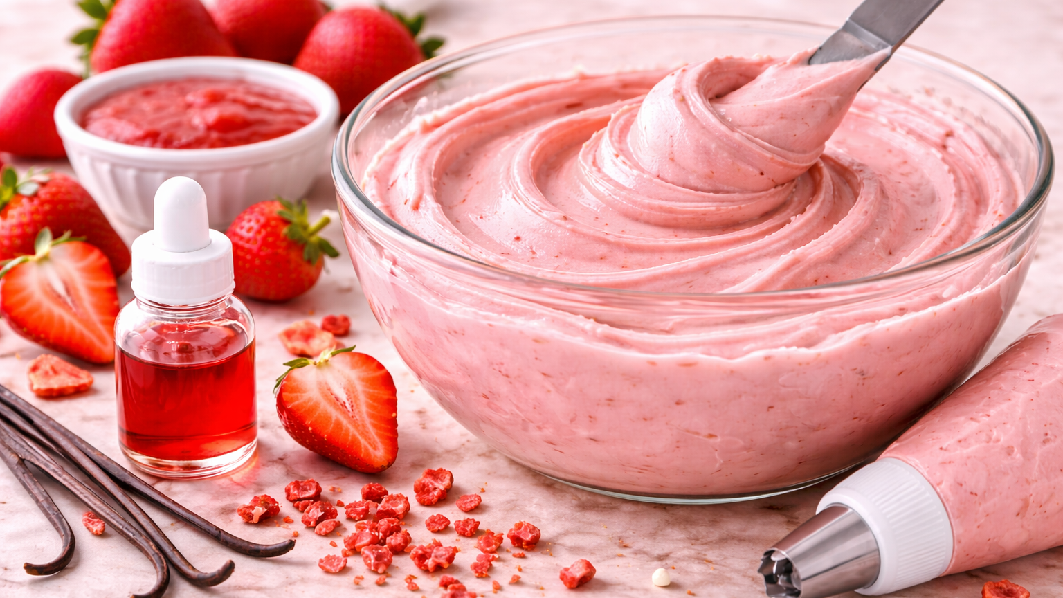 How to Make Strawberry Frosting with Oil Soluble Extract