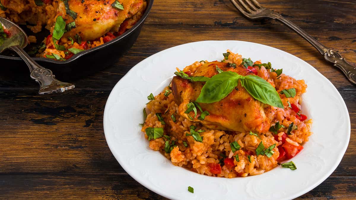 Slow Cooker Italian Chicken Thighs with Orzo