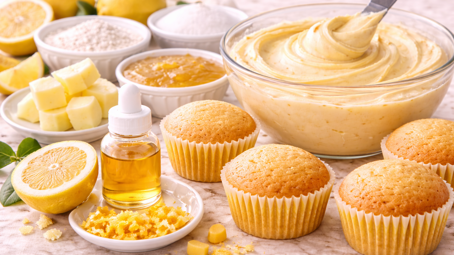 How to Make Lemon Cupcakes Using Oil Soluble Extract