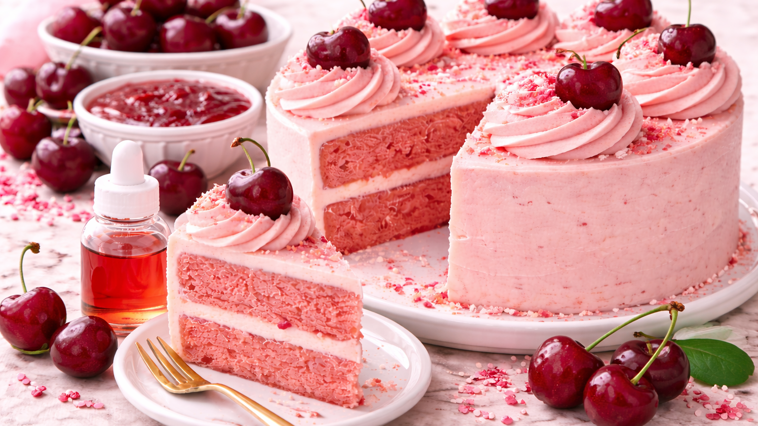 Cherry Cake Recipes Made with Oil Soluble Flavoring