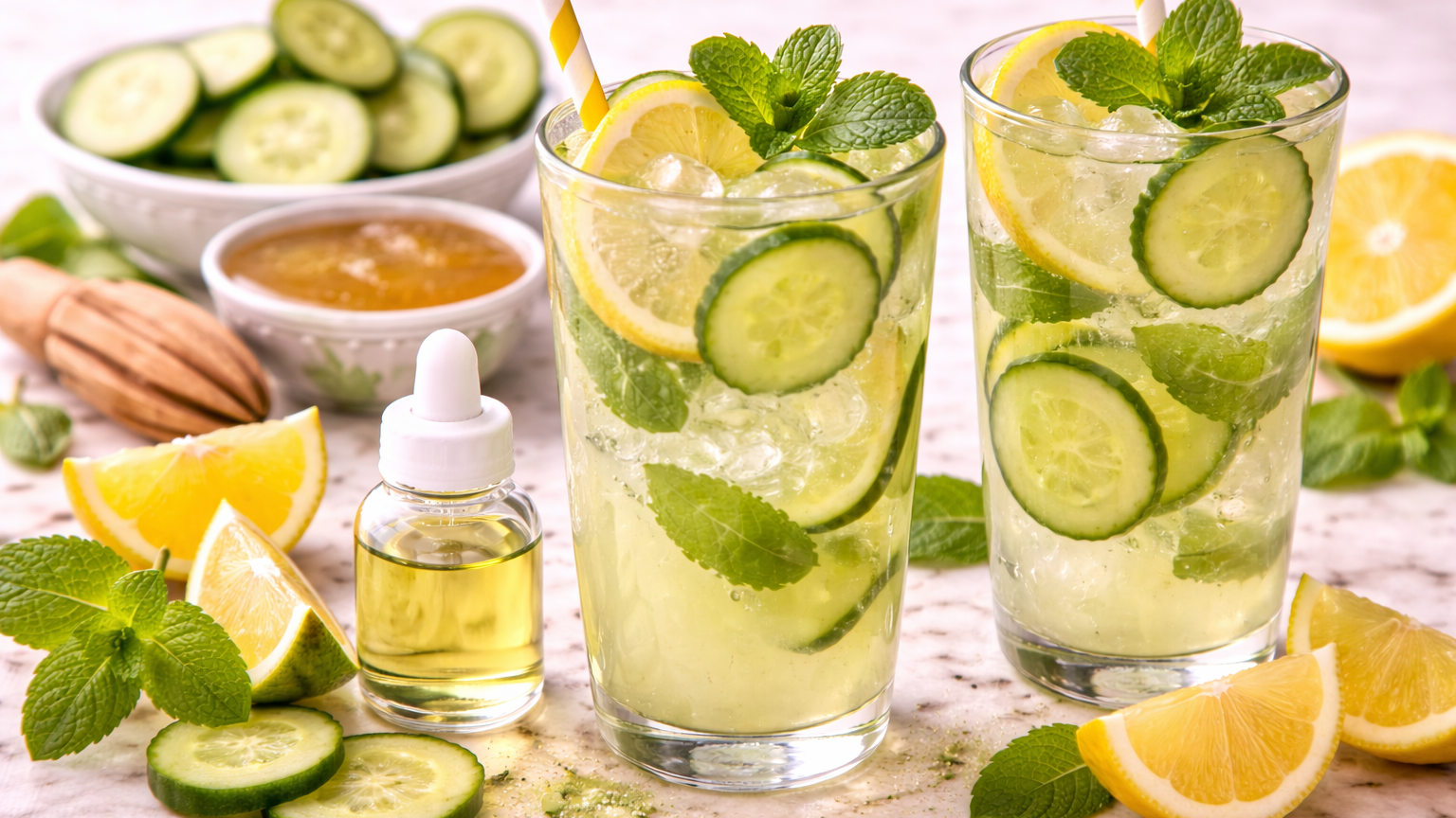 Fresh Cucumber Lemonade Recipe (Made with Natural Extract)