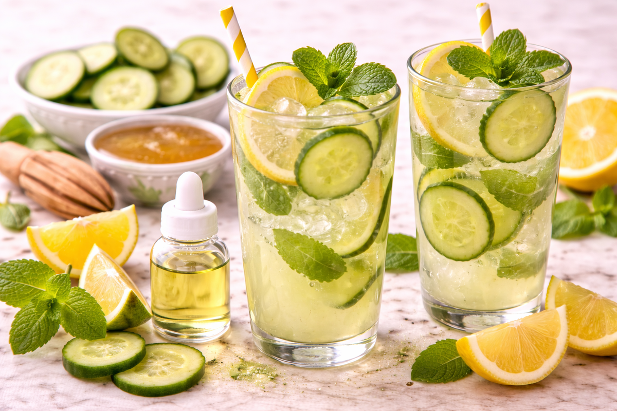 Fresh Cucumber Lemonade Recipe (Made with Natural Extract)