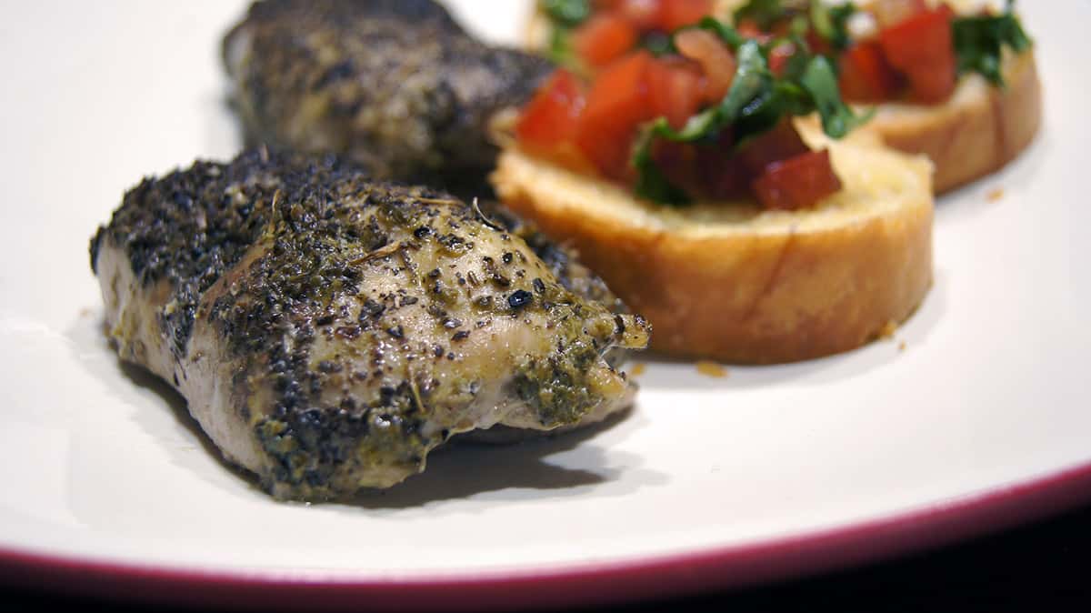 Slow Cooker Pesto Chicken Thighs