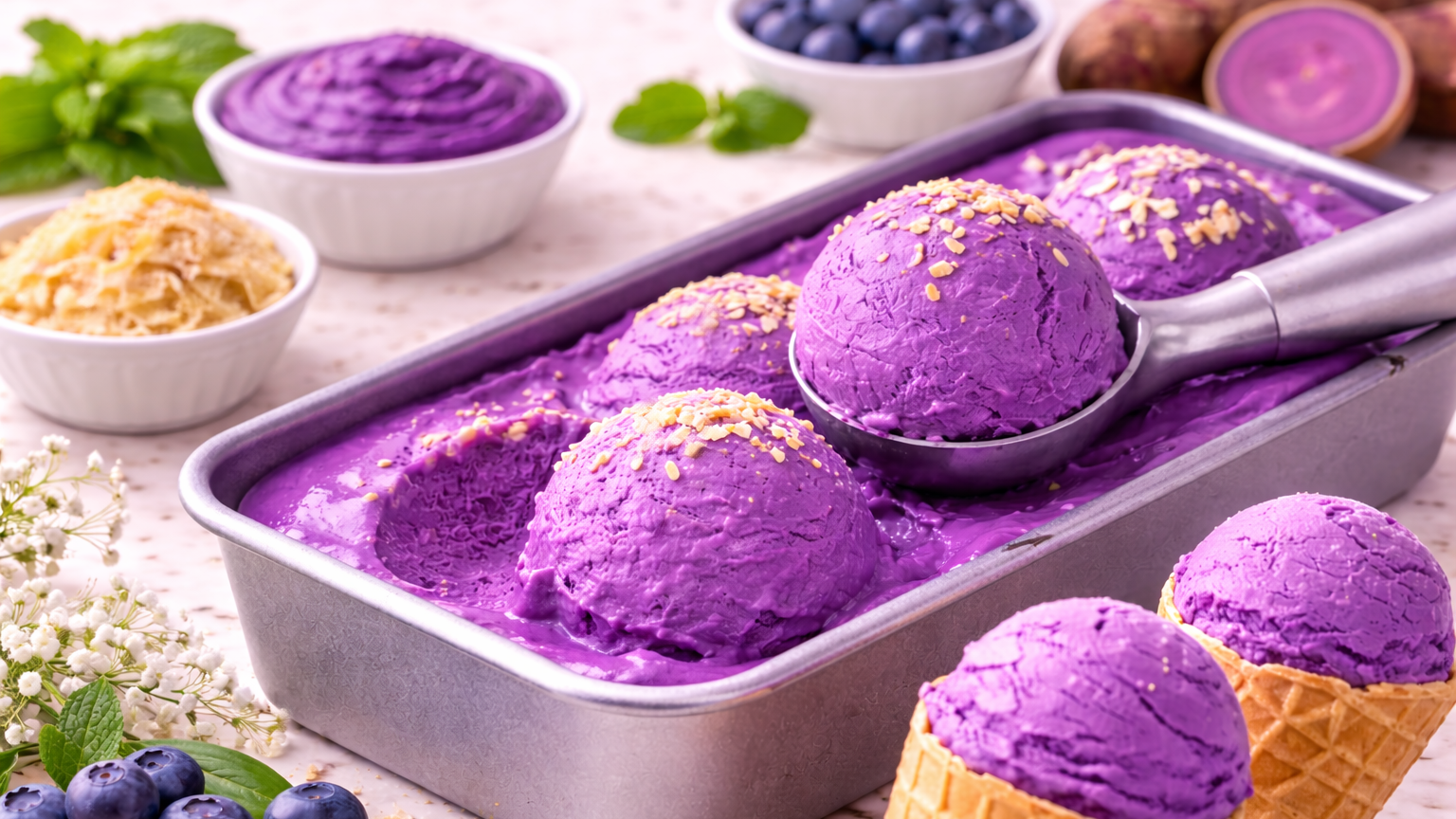 Creamy Ube Ice Cream Recipe – No Food Coloring Needed