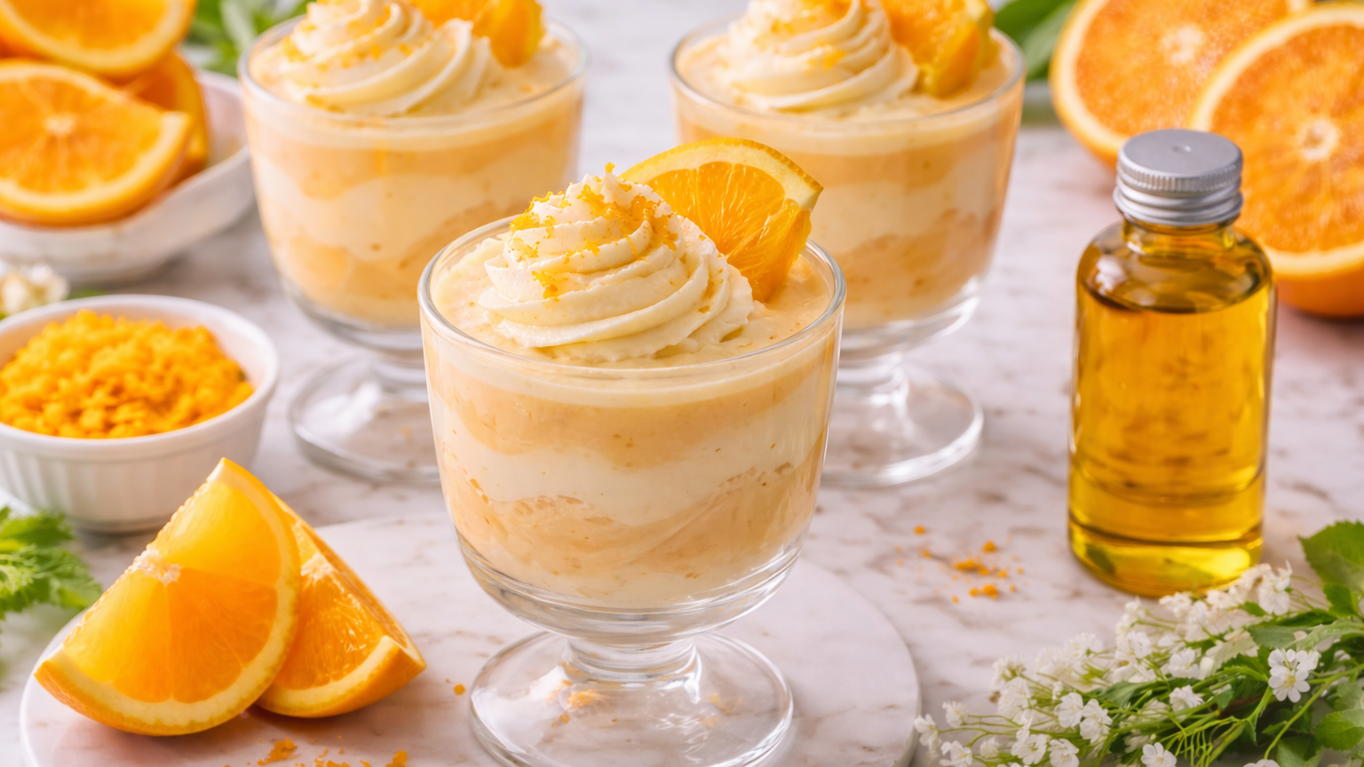 Orange Creamsicle Mousse with Oil‑Soluble Orange Flavor