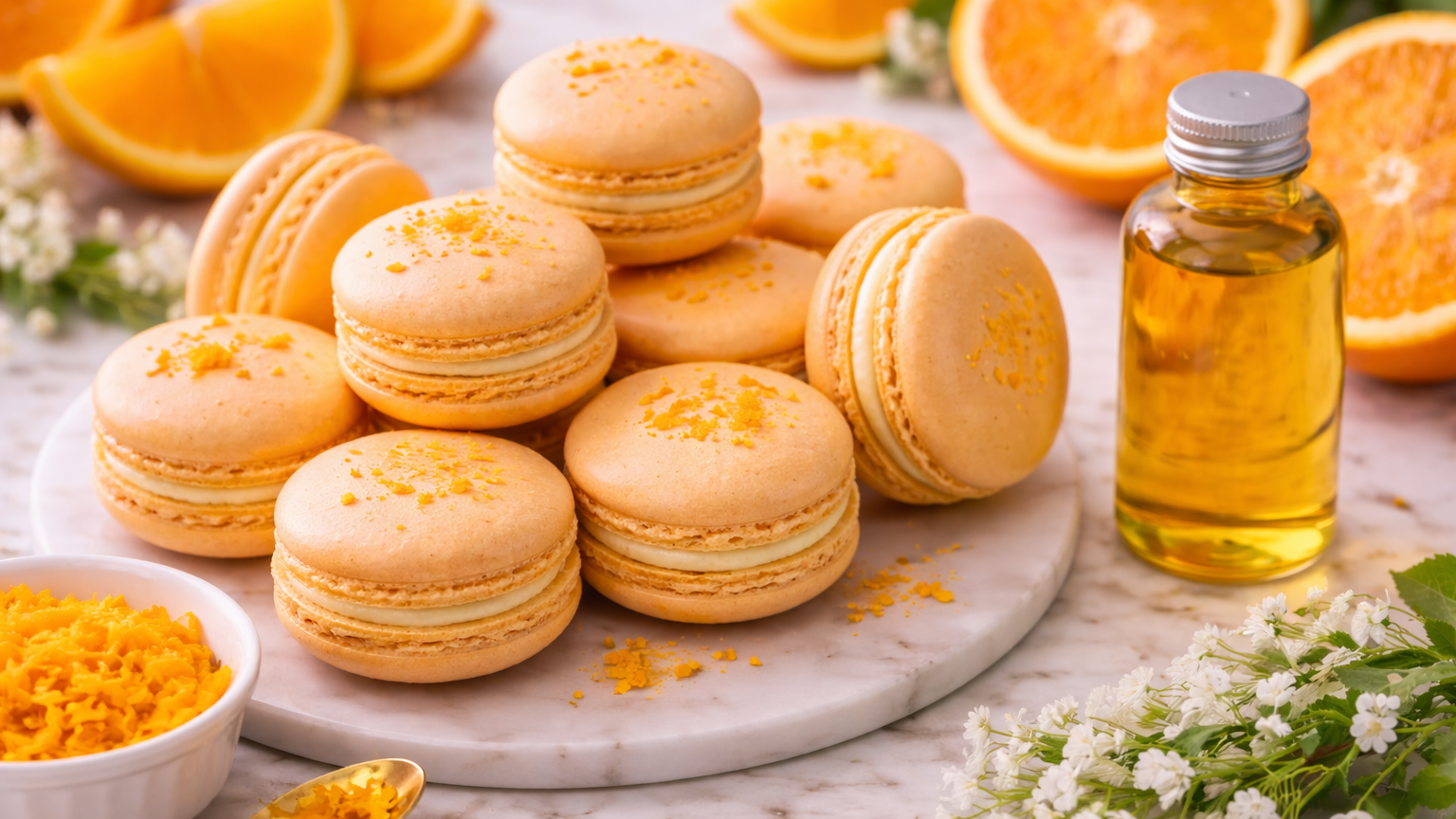 Orange Macaron Recipe Using Oil Soluble Flavoring