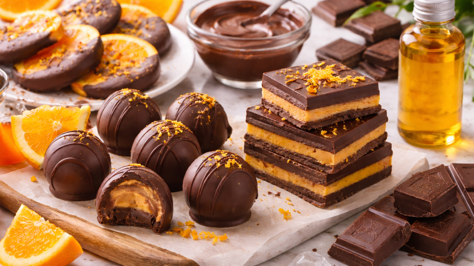 Homemade Orange Chocolate Recipes with Oil Orange Soluble Flavor