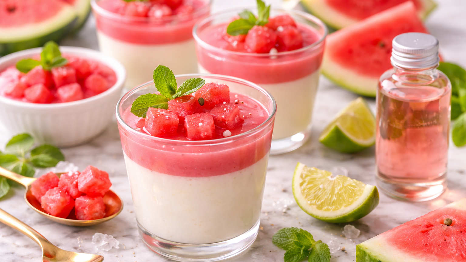 Creamy Watermelon Extract Panna Cotta – Easy No‑Bake Dessert