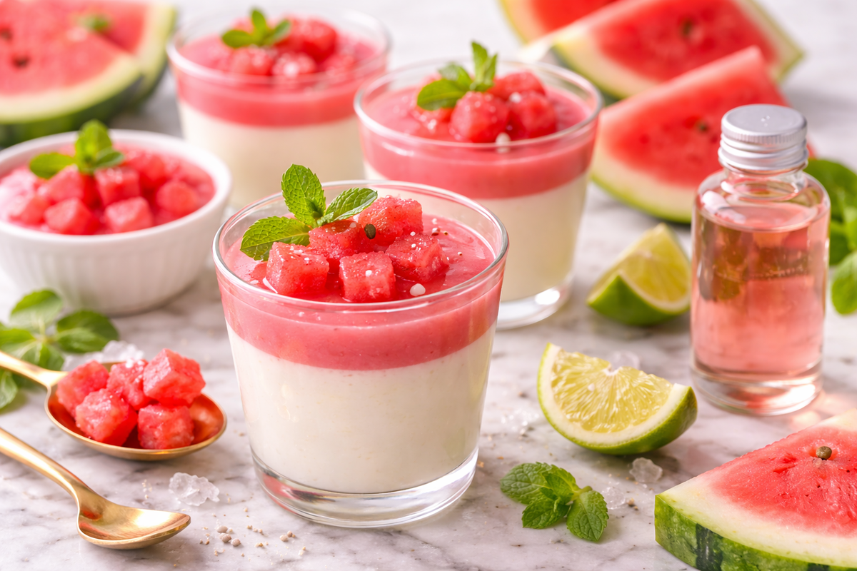 Creamy Watermelon Extract Panna Cotta – Easy No‑Bake Dessert