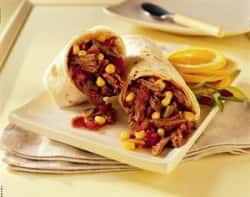 Slow Cooker Southwest Beef Wraps