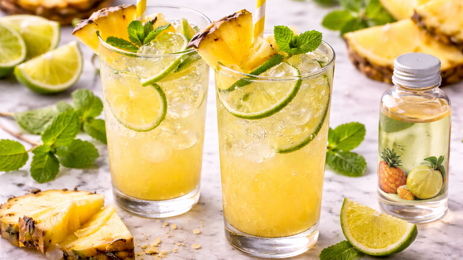 Piña‑Limón Sparkler with Piña Limón Extract