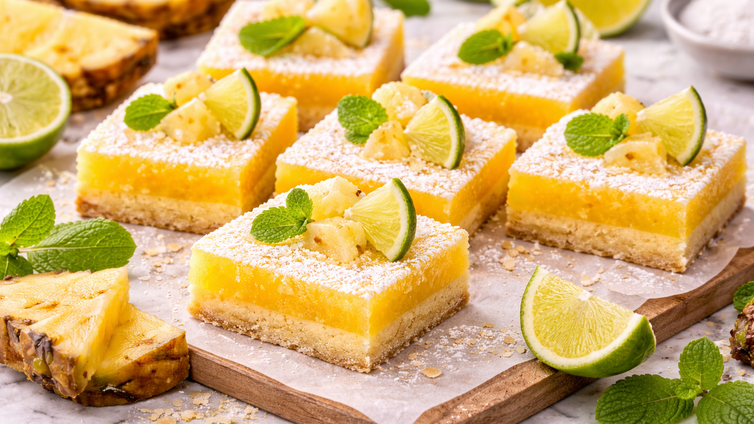 Best Piña Limón Pineapple–Lime Bars (Easy Shortbread Crust)