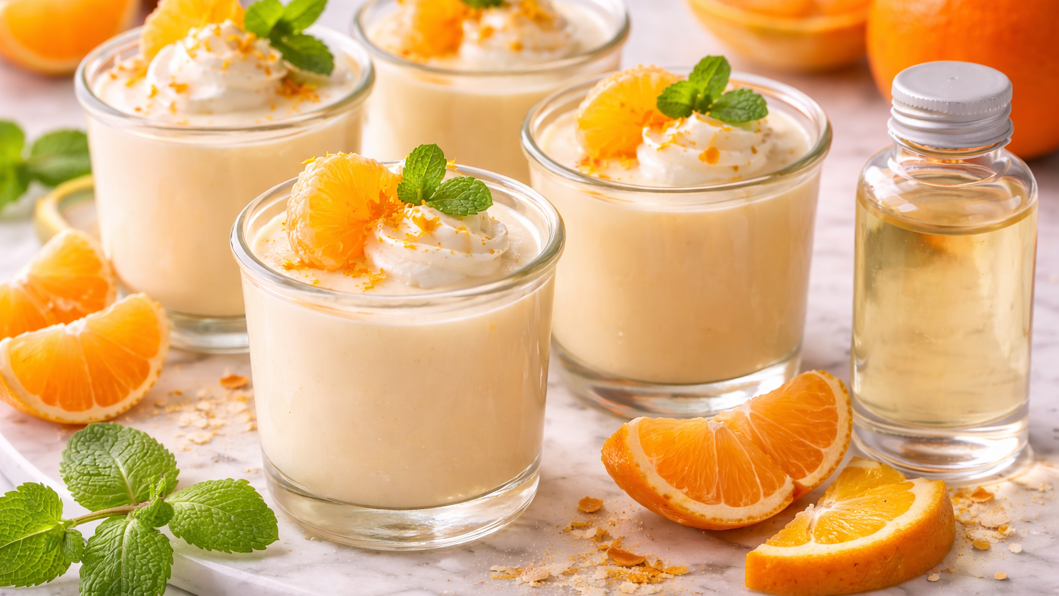 Tangerine‑Kissed Silky Posset with Tangerine Extract