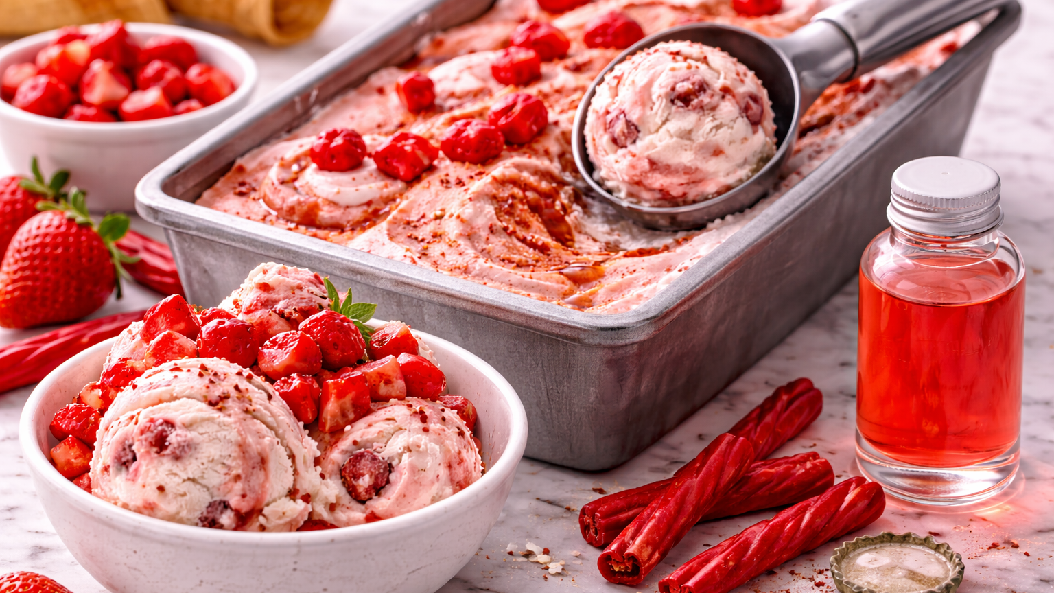 Ultimate Red-Vine Infused No-Churn Ice Cream