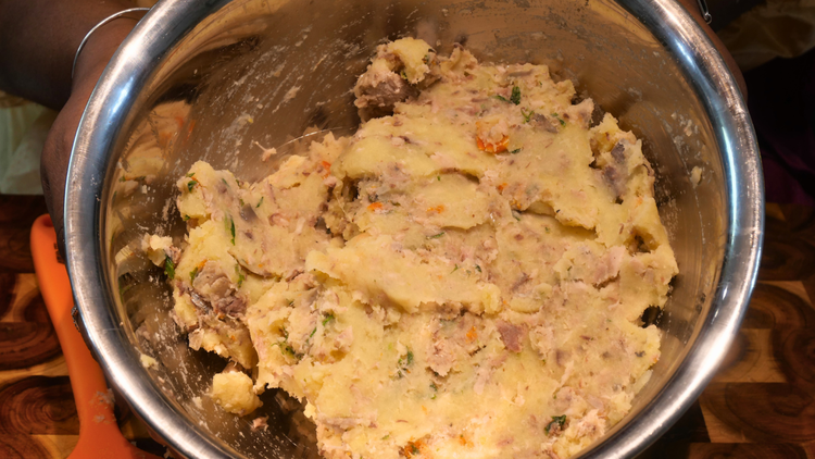 Image of Pass the potatoes through and potato ricer or by using...