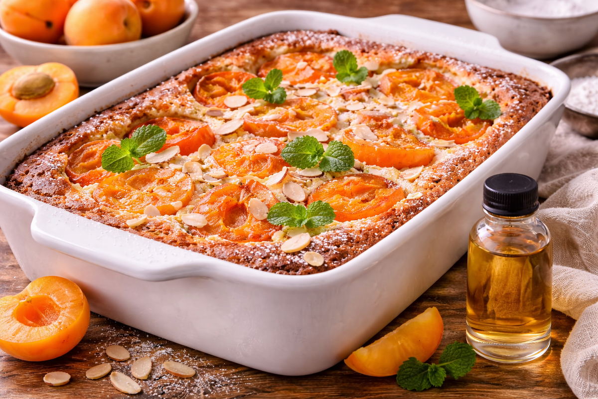 Easy Apricot Clafoutis with Apricot Flavor Extract – Classic French Custard Dessert