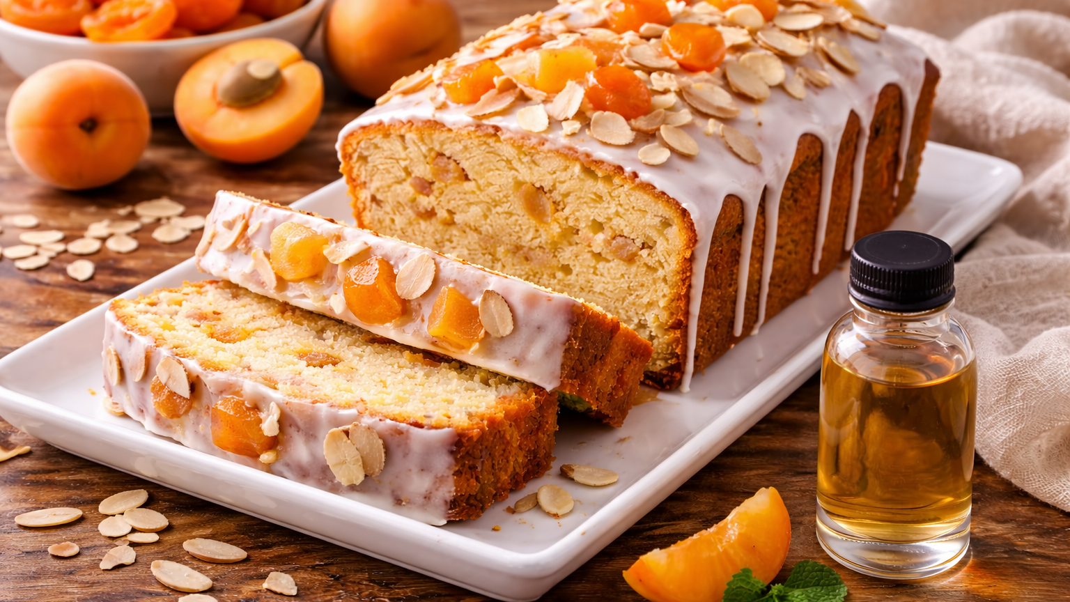 Apricot‑Almond Moist Loaf Cake with Apricot Flavor Extract