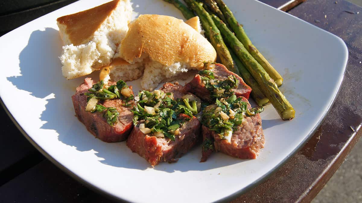 Smoked Chimichurri Tri Tip Steak