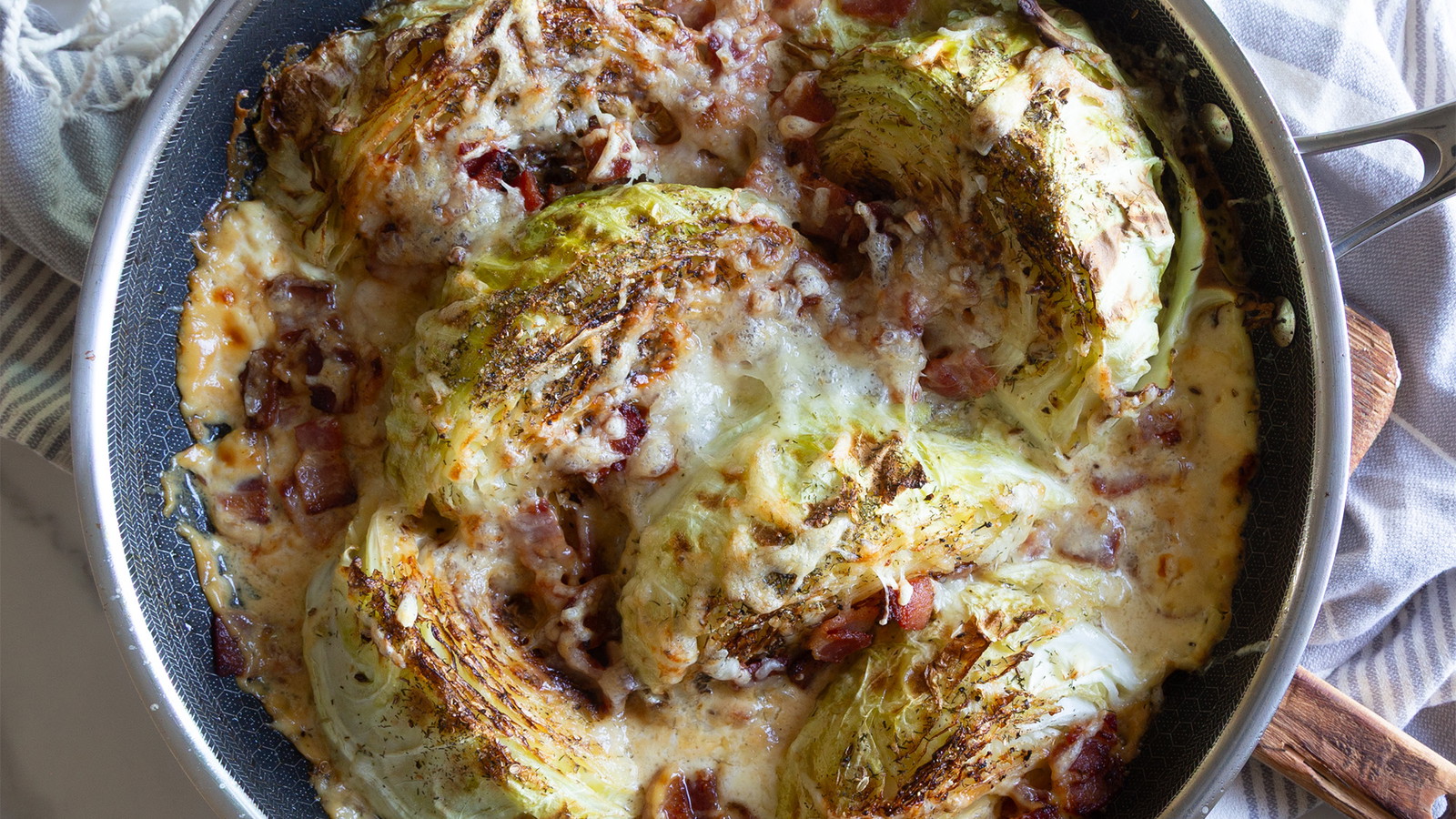 Bacon & Gruyere Cabbage Gratin