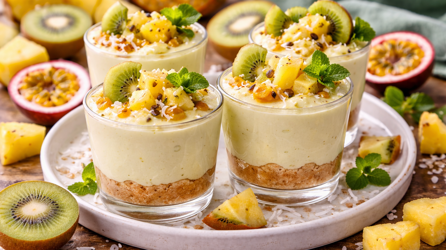 Tropical Kiwi Extract Creamy Mousse Cups