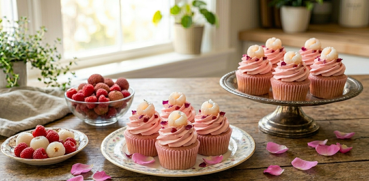 Rose Lychee Raspberry Extract Cupcakes