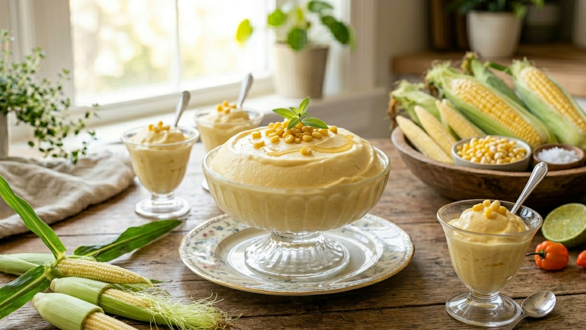 Sweet Corn Gelato Infused with Sweet Corn Extract – Silky Summer Dessert