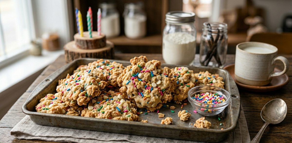 Funfetti Cake Batter Granola — Sweet & Crunchy Birthday Cake Flavor