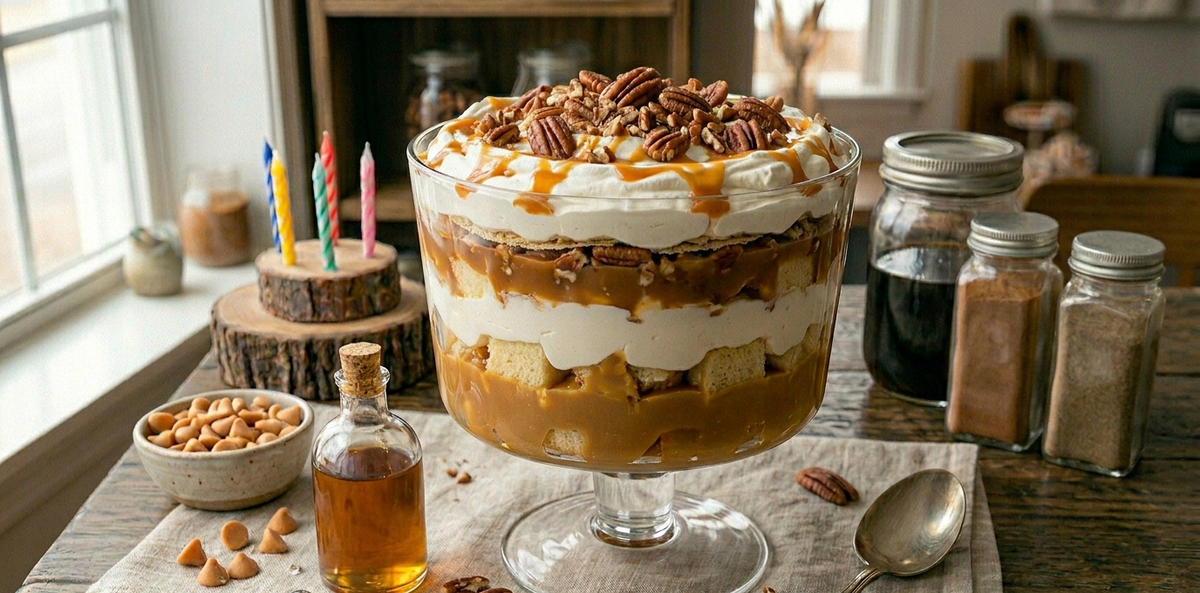 Decadent Butterscotch Pudding Trifle with Butterscotch Extract